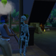 She also met a skeleton, but they were nice.